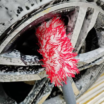 1PCS Car Cleaning Brush Portable Plush Tire and Rim Car Care Accessories Multifunctional Brush Tool Car Cleaning Wheel Brush