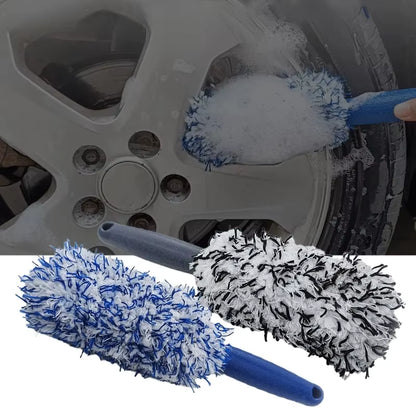 1PCS Car Cleaning Brush Portable Plush Tire and Rim Car Care Accessories Multifunctional Brush Tool Car Cleaning Wheel Brush